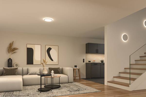 LED-Deckenleuchte Atria Shine Sep Switch - Kunststoff - Weiß - 1-flammig - Durchmesser: 29 cm - Warmweiß