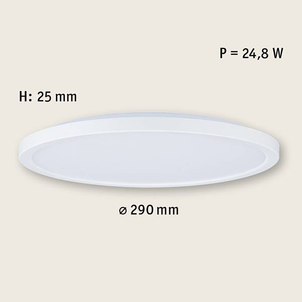 LED-Deckenleuchte Atria Shine Sep Switch - Kunststoff - Weiß - 1-flammig - Durchmesser: 29 cm - Warmweiß