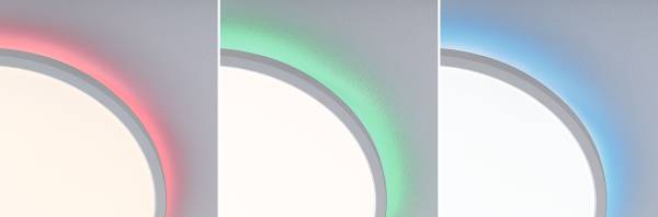 LED-Deckenleuchte Atria Shine Sep Switch - Kunststoff - Weiß - 1-flammig - Durchmesser: 40 cm - RGB / Multicolor