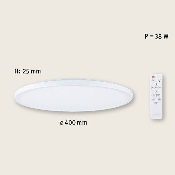 LED-Deckenleuchte Atria Shine Sep Switch - Kunststoff - Weiß - 1-flammig - Durchmesser: 40 cm - RGB / Multicolor