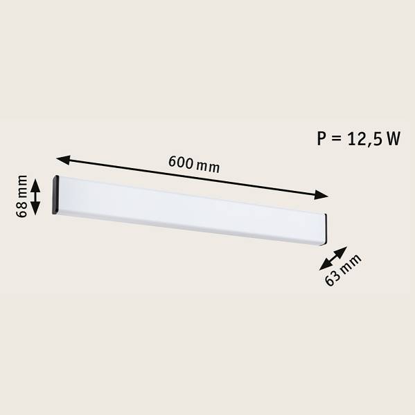 LED-Badleuchte Nembus - Acrylglas / Aluminium - 1-flammig - Schwarz