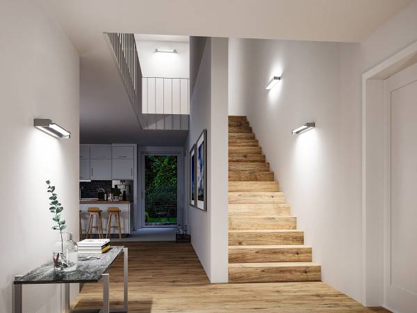 LED-Wandleuchte Lucille - Aluminium - 1-flammig - Aluminium - Breite: 60 cm