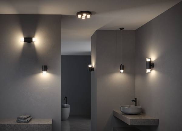 LED-Pendelleuchte Kame - Aluminium - 1-flammig - Schwarz