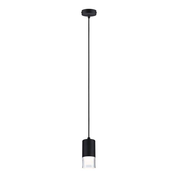 LED-Pendelleuchte Kame - Aluminium - 1-flammig - Schwarz