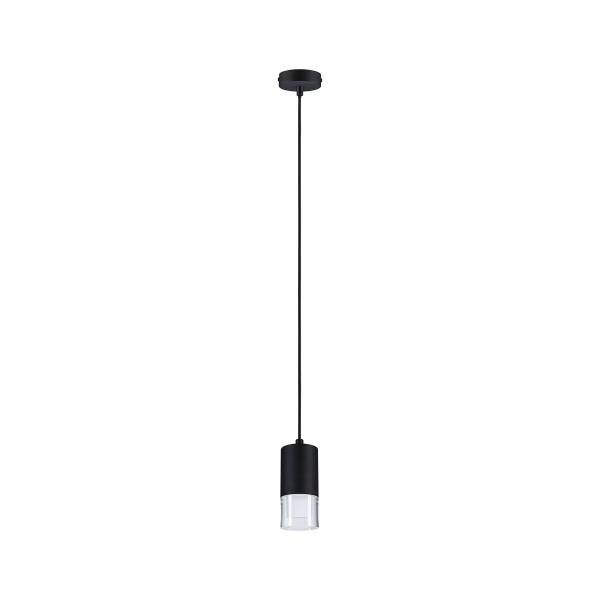 LED-Pendelleuchte Kame - Aluminium - 1-flammig - Schwarz