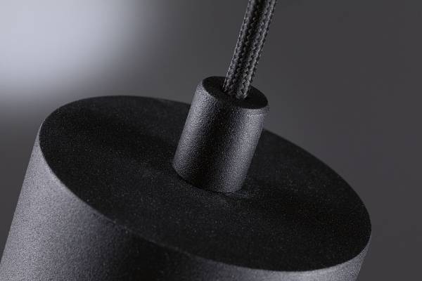 LED-Pendelleuchte Kame - Aluminium - 1-flammig - Schwarz