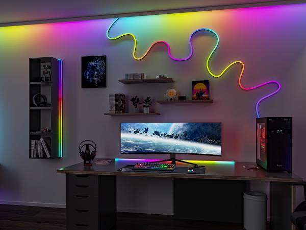 LED-Schlauch Black Neon - Kunststoff - Schwarz - Breite: 500 cm