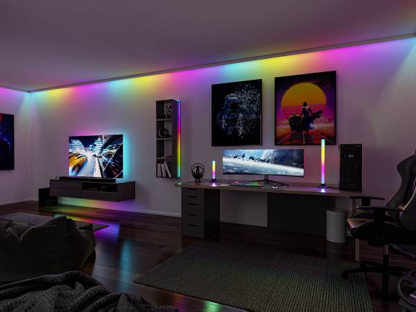 LED-Schlauch Black Neon - Kunststoff - Schwarz - Breite: 500 cm