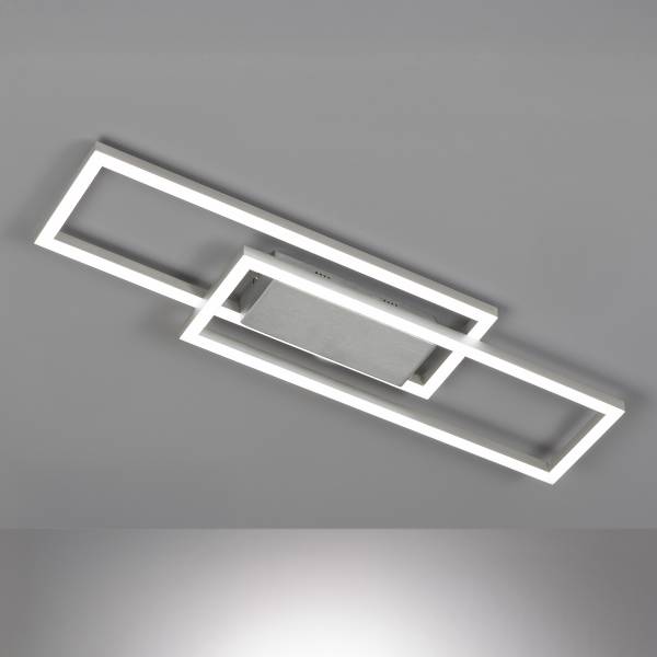 LED-Deckenleuchte Seth Typ B - Eisen - 1-flammig - Alu gebürstet - 70 x 19 cm