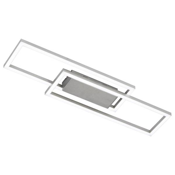 LED-Deckenleuchte Seth Typ B - Eisen - 1-flammig - Alu gebürstet - 70 x 19 cm
