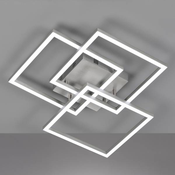 LED-Deckenleuchte Seth Typ C - Eisen - 1-flammig - Alu gebürstet