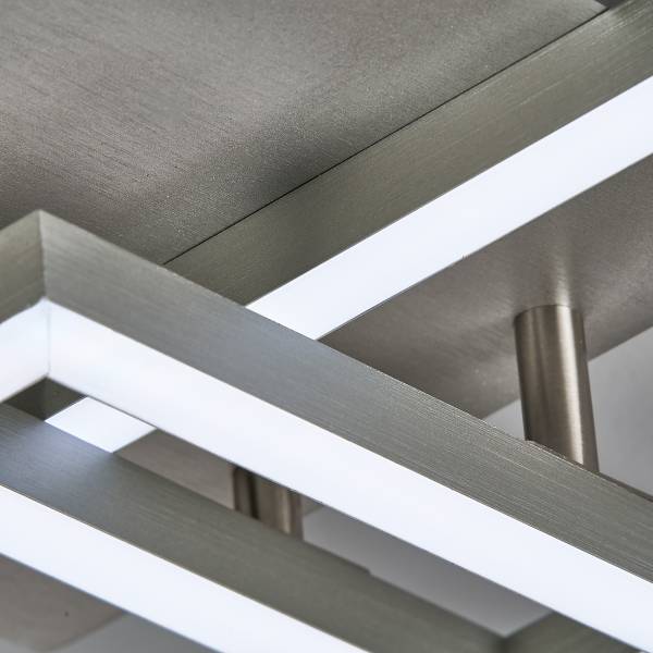 LED-Deckenleuchte Seth Typ C - Eisen - 1-flammig - Alu gebürstet