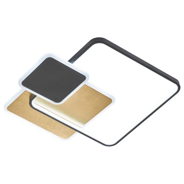 LED-Deckenleuchte Tomo - Eisen - Schwarz / Gold - 1-flammig