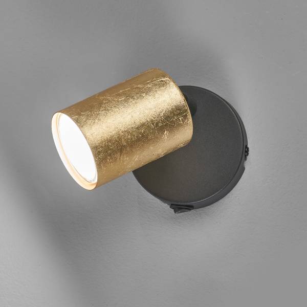 LED-Wandleuchte Vano - Eisen - 1-flammig - Schwarz / Gold
