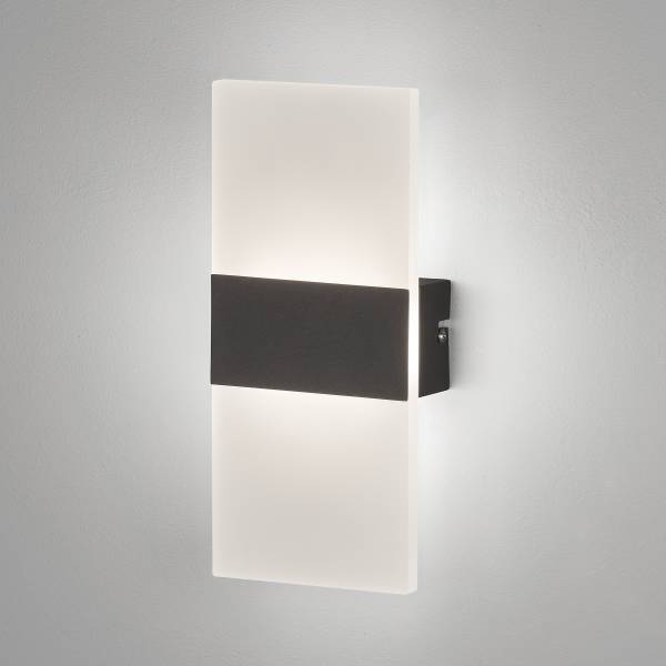 LED-Wandleuchte Foder - Eisen - 1-flammig - Weiß / Schwarz