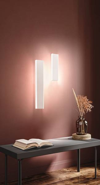 LED-Wandleuchte Muur - Eisen / Acrylglas - 1-flammig - Weiß - Breite: 31 cm