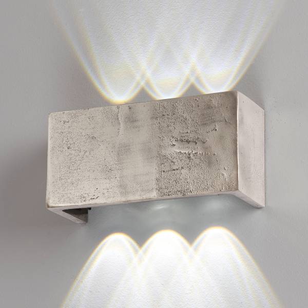 Wandleuchte Cog - Eisen - Schwarz / Nickel - 21 x 10 cm - Flammenanzahl: 6