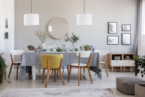 Pendelleuchte Vigo - Kunststoff / Leinen - 1-flammig - Weiß / Schwarz