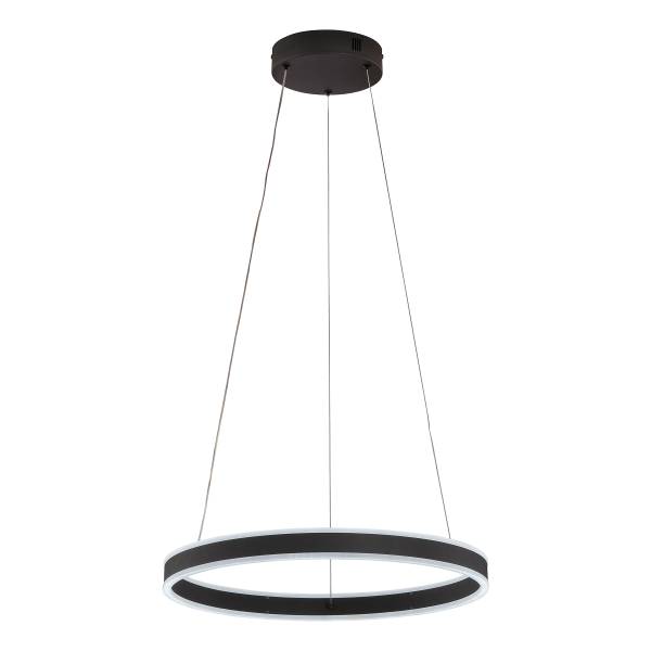 LED-Pendelleuchte Sirko Typ A - Eisen / Acrylglas - 1-flammig - Schwarz - Durchmesser: 50 cm