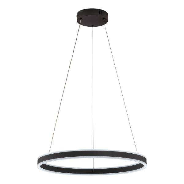 LED-Pendelleuchte Sirko Typ A - Eisen / Acrylglas - 1-flammig - Schwarz - Durchmesser: 60 cm
