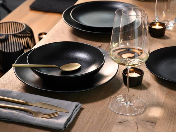 Tellerset Magic Black 12-teilig - Schwarz - Keramik - Andere - 31 x 29 x 31 cm