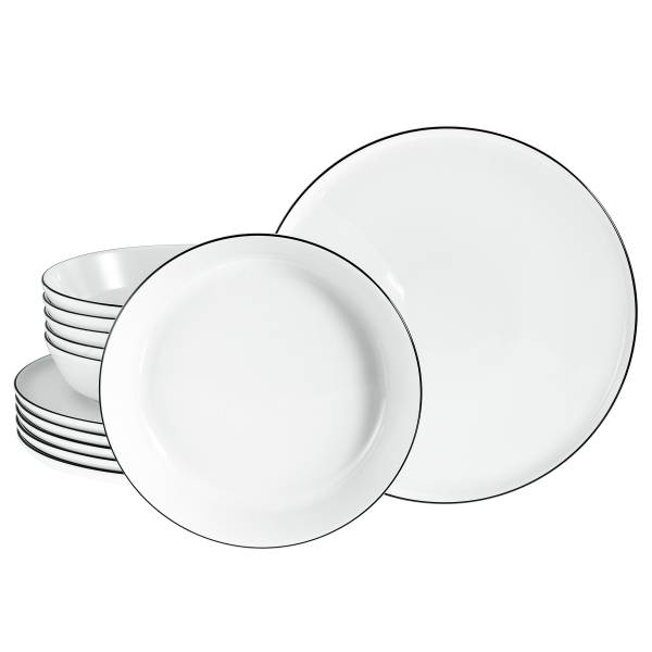 Tafelservice Chef Collection 12-teilig - Multicolor - Porzellan - 29 x 25 x 30 cm
