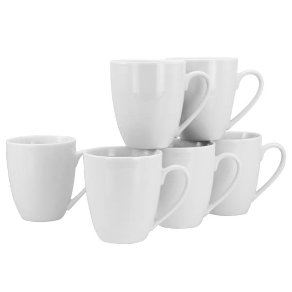 Kaffeebecher Luna 6-teilig - Weiß - Porzellan - 30 x 21 x 17 cm