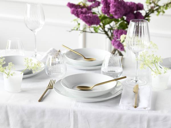 Kombiservice Luna 30-teilig - Weiß - Porzellan