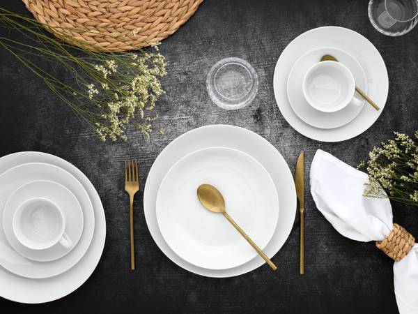 Kombiservice Luna 30-teilig - Weiß - Porzellan
