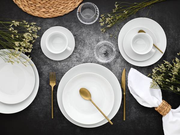 Kombiservice Luna 30-teilig - Weiß - Porzellan