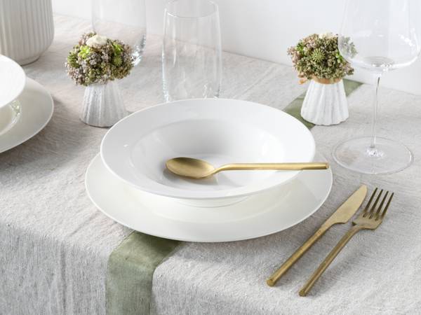 Kombiservice Fleur Royal 42-teilig - Weiß - Porzellan - 32 x 43 x 47 cm