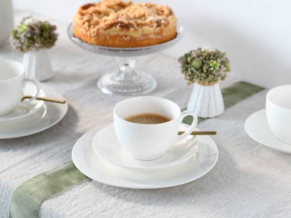 Kombiservice Fleur Royal 42-teilig - Weiß - Porzellan - 32 x 43 x 47 cm