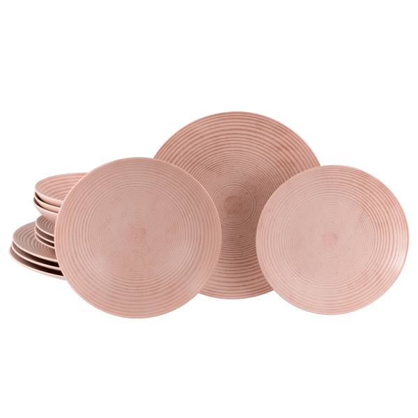 Tellerset Catania 12-teilig - Pink