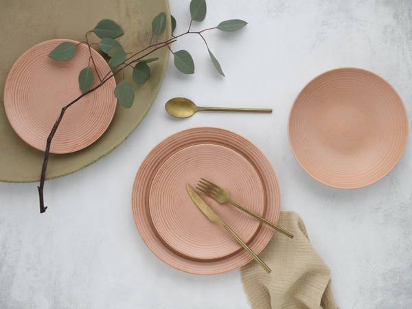 Tellerset Catania 12-teilig - Pink