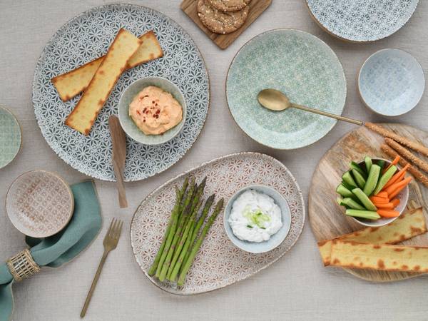 Tellerset Uno Emiliana 12-teilig - Grau
