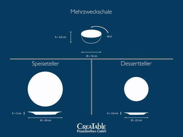 Tellerset Uno Emiliana 12-teilig - Grau
