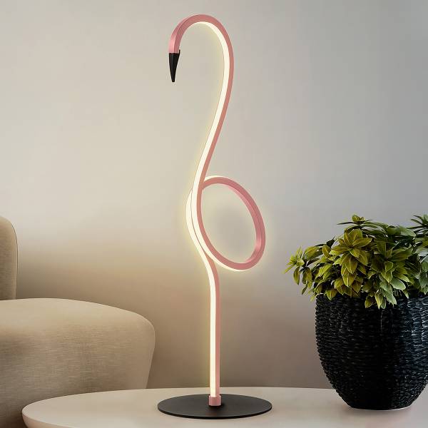 Tischleuchte Flamingo - Stahl / Kunststoff - 1-flammig - Pink