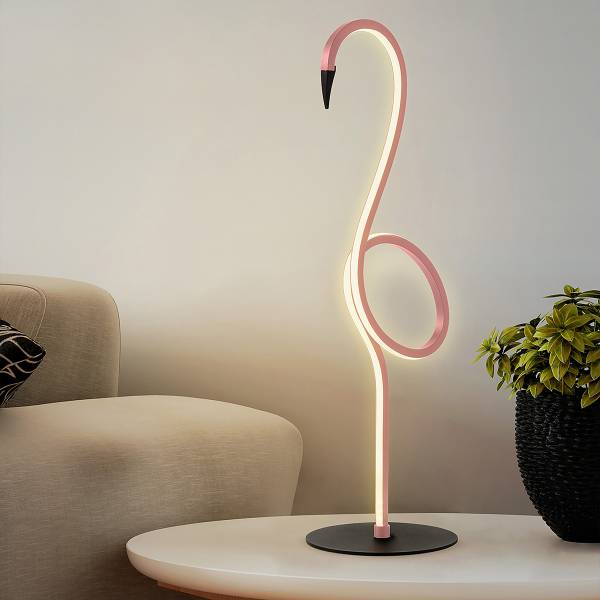 Tischleuchte Flamingo - Stahl / Kunststoff - 1-flammig - Pink