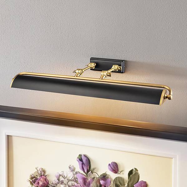 Wandleuchte Winchflied - Stahl - 1-flammig - Schwarz - Breite: 70 cm