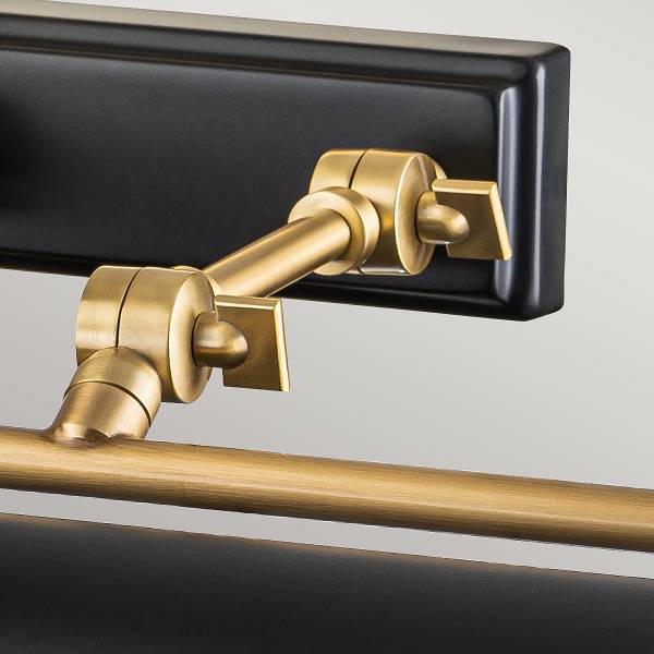 Wandleuchte Winchflied - Stahl - 1-flammig - Schwarz - Breite: 70 cm