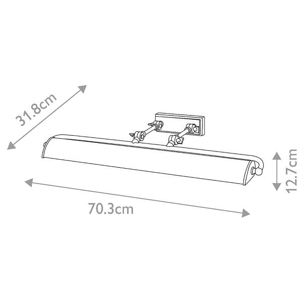 Wandleuchte Winchflied - Stahl - 1-flammig - Schwarz - Breite: 70 cm