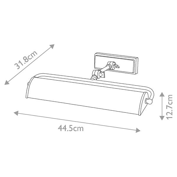 Wandleuchte Winchflied - Schwarz - Breite: 45 cm