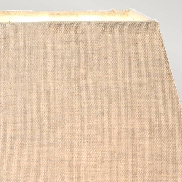 Tischleuchte Eclipse - Braun - Leinen - 17 x 38 x 15 cm