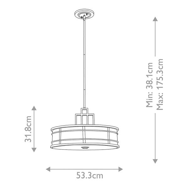 Pendelleuchte Fusion - Rostbraun