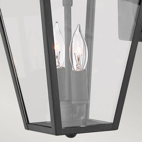 Wandleuchte Alford Place Typ B - Aluminium / Klarglas - Schwarz - 1-flammig