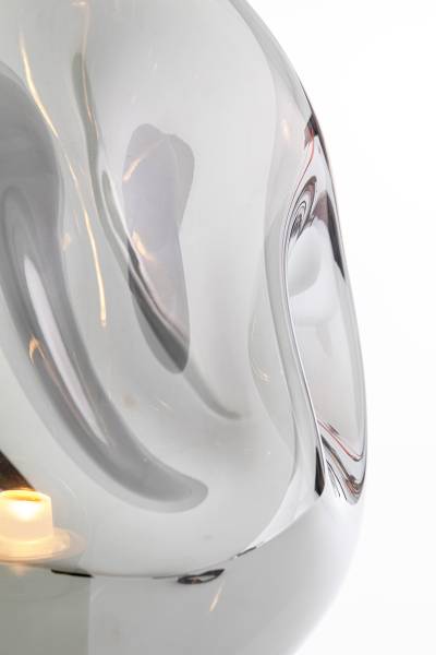 Tischleuchte Supernova - Silber - Stahl - Farbglas - 25 x 38 x 25 cm