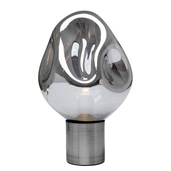Tischleuchte Supernova - Silber - Stahl - Farbglas - 25 x 38 x 25 cm
