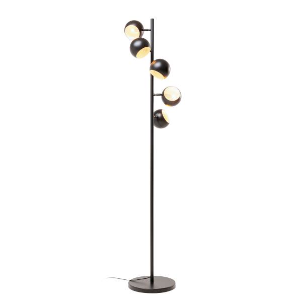 Stehleuchte Calotta - Schwarz - Stahl - 35 x 180 x 35 cm