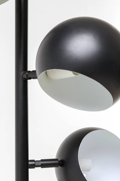 Stehleuchte Calotta - Schwarz - Stahl - 35 x 180 x 35 cm