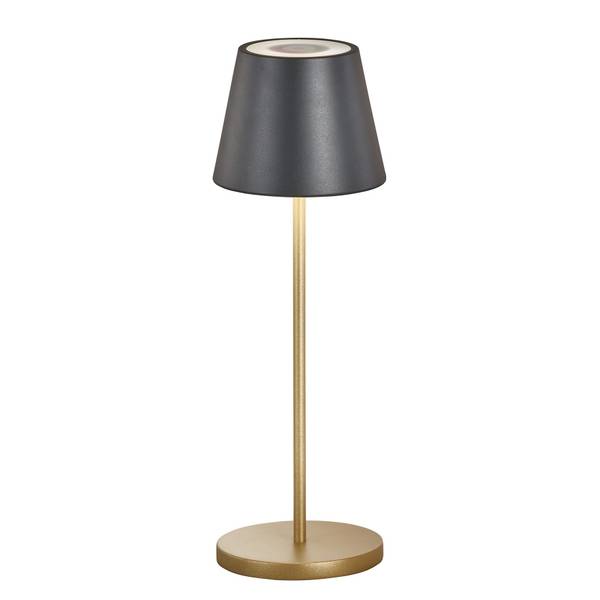 Tischleuchte Cosenza 2.0 - Eisen - 1-flammig - Schwarz / Gold